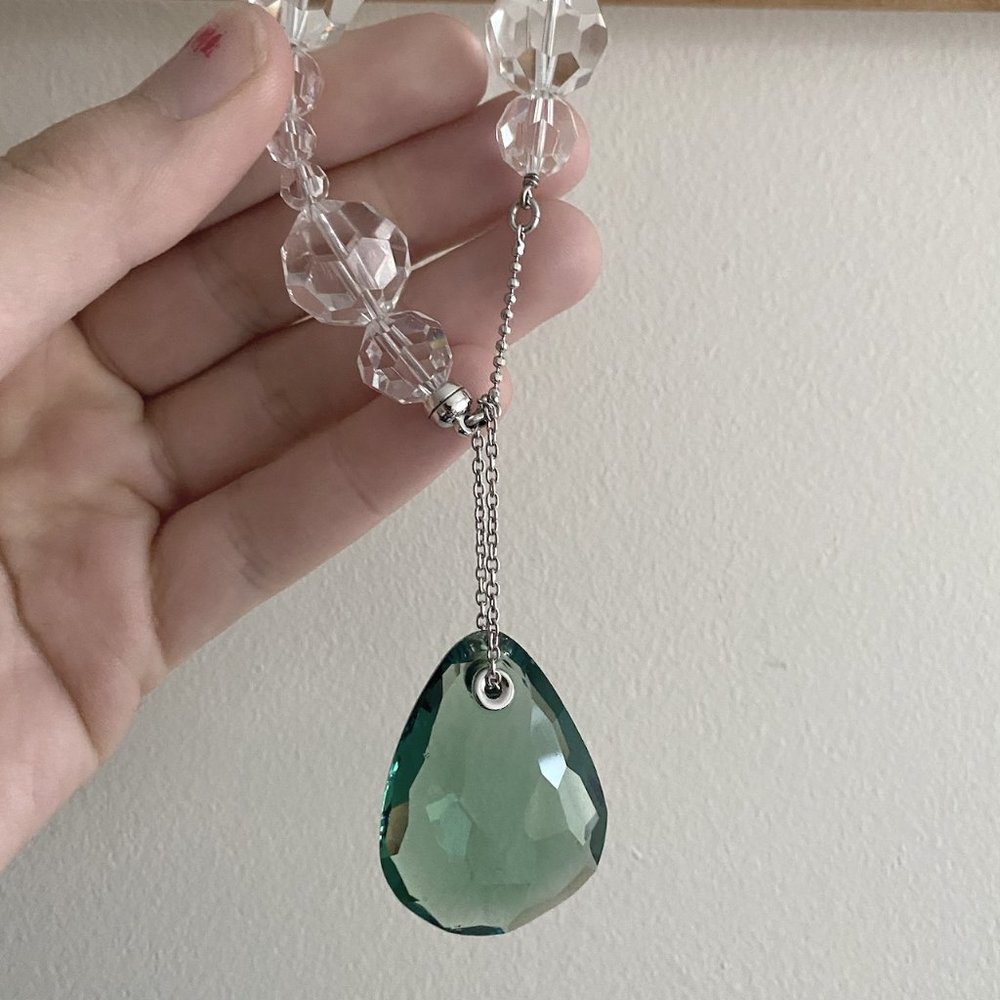 Swarovski Crystal Blue Pendant | Multi length adjustment